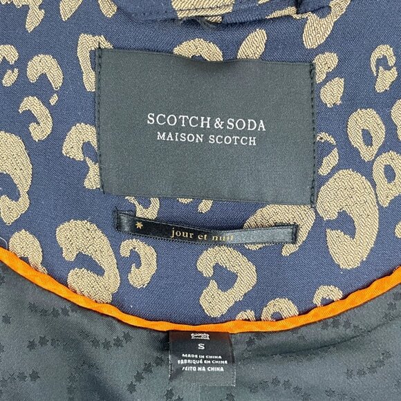 Scotch & Soda Leopard Print Jacquard Blazer & Pant Suit Size S / M Ankle Length - Picture 12 of 16